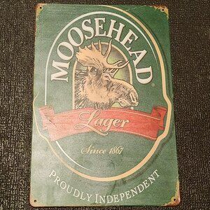 Moosehead Lager Metal Bar Sign Moosehead Beer